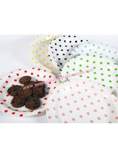 Paper Plate - Round Polkadot