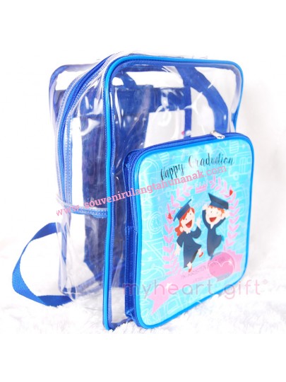 Tas Ransel Backpack Anak Kelulusan Graduation Sekolah Biru