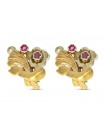 Clip On Earring In Yellow And White Gold H-E001 (Preloved) 