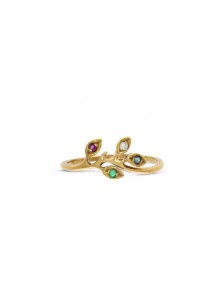 Four Seasons Leave Gold Ring H-R008