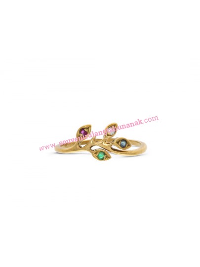Four Seasons Leave Gold Ring H-R008